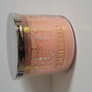 Bath & Body Works Peach Bellini Candle. 3 Wick